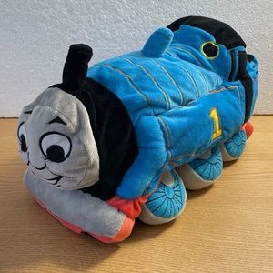 Thomas the Tank Engine Train Pillow Plush Cuddly Stuffed Animal 15” Blue Red
